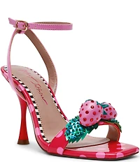 Betsey Johnson Addison Polka Dot Print Strawberry Ornament Dress Sandals