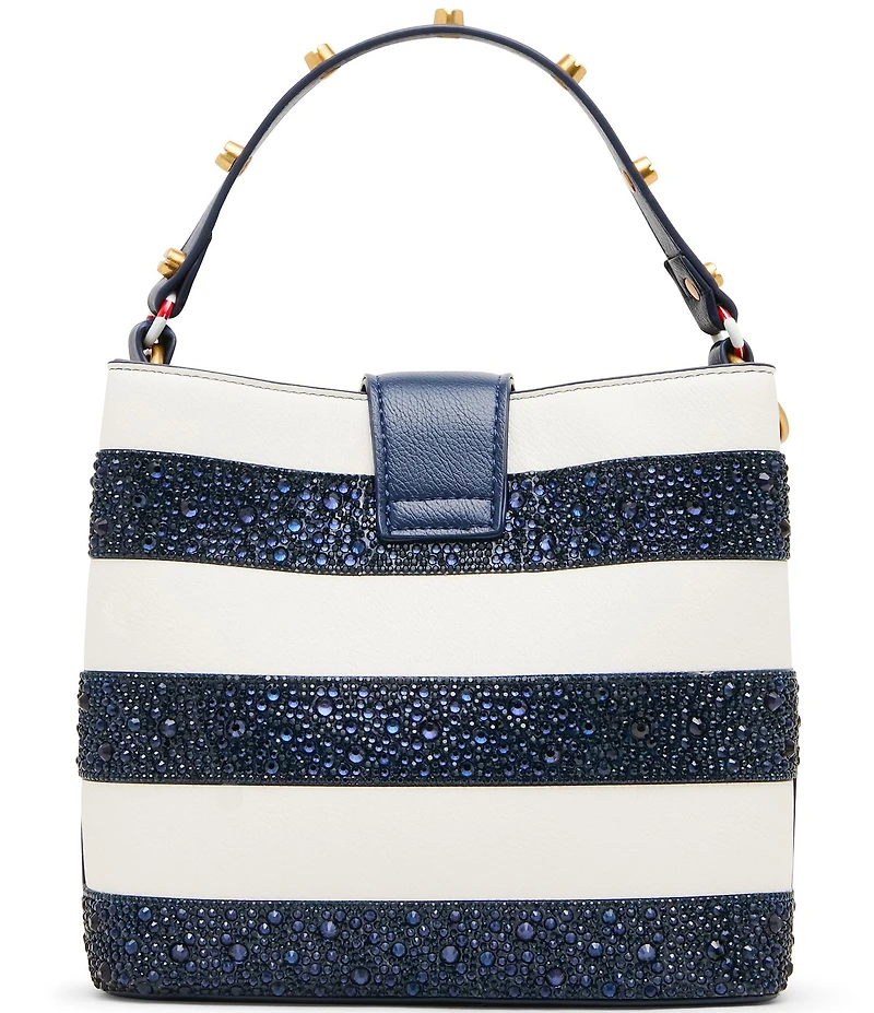 Betsey Johnson Ahoy, Gorgeous Rhinestone Stripe Bucket Bag