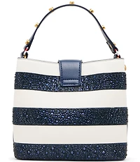 Betsey Johnson Ahoy, Gorgeous Rhinestone Stripe Bucket Bag