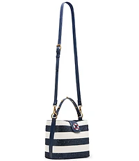 Betsey Johnson Ahoy, Gorgeous Rhinestone Stripe Bucket Bag