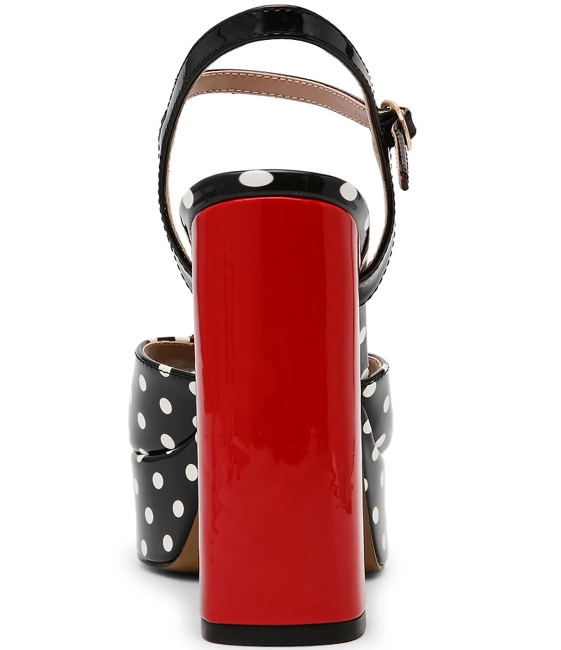 Betsey Johnson Allyson Polka Dot Print Platform Dress Sandals