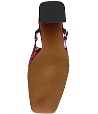 Betsey Johnson Ashhley Lip Print Slingback Pumps