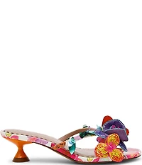 Betsey Johnson Beatriz Beaded Butterfly Kitten Heel Dress Slide Sandals