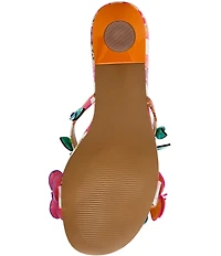 Betsey Johnson Beatriz Beaded Butterfly Kitten Heel Dress Slide Sandals