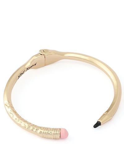 Betsey Johnson Best In Class Chewed Pencil Bangle Bracelet