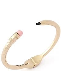 Betsey Johnson Best In Class Chewed Pencil Bangle Bracelet