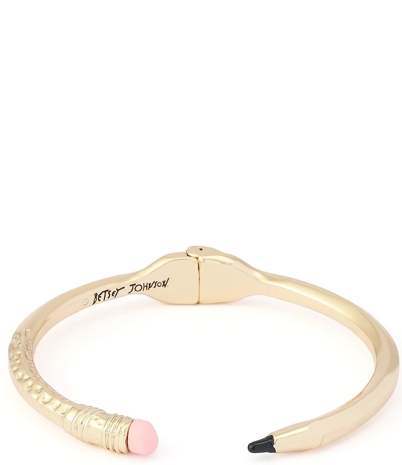 Betsey Johnson Best In Class Chewed Pencil Bangle Bracelet