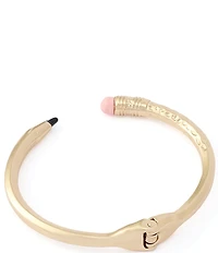 Betsey Johnson Best In Class Chewed Pencil Bangle Bracelet