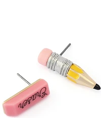 Betsey Johnson Best in Class Mismatched Eraser Stud Earrings