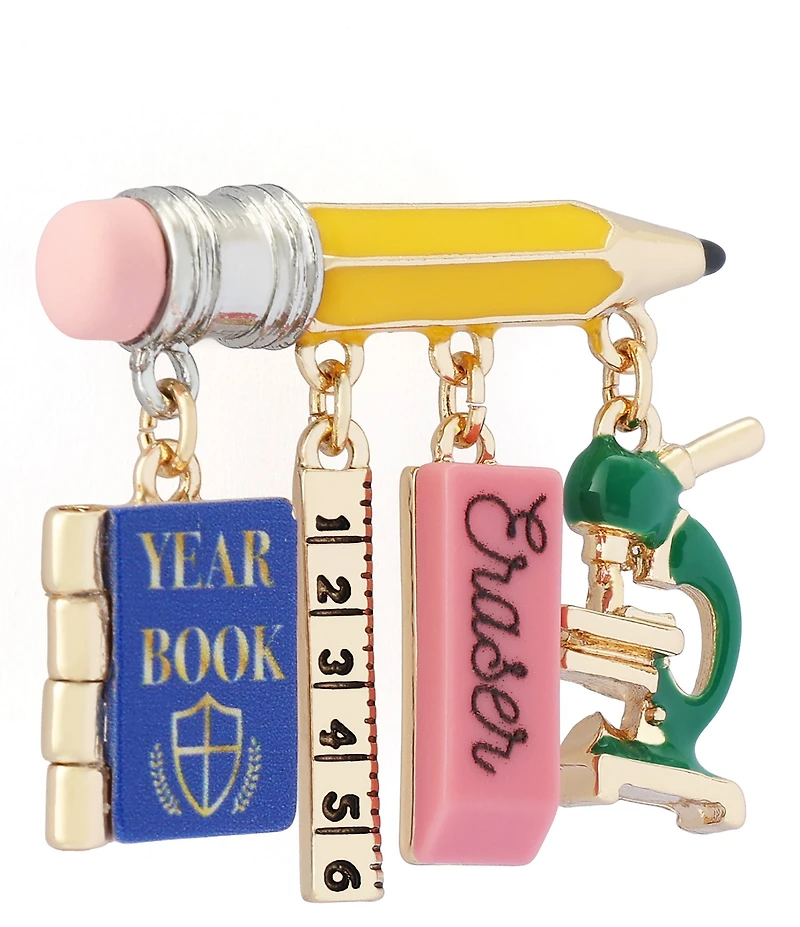 Betsey Johnson Best In Class School Supplies Charm Brooch