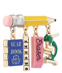 Betsey Johnson Best In Class School Supplies Charm Brooch