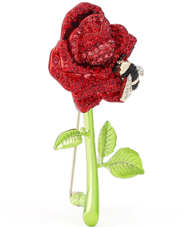 Betsey Johnson Betsey's Pav Rose Brooch