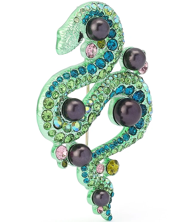 Betsey Johnson Betsey's Pav Snake Brooch