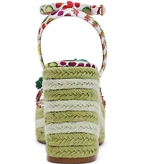 Betsey Johnson Bobbie Fruit Print Espadrille Wedge Sandals