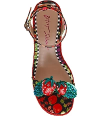 Betsey Johnson Bobbie Fruit Print Espadrille Wedge Sandals