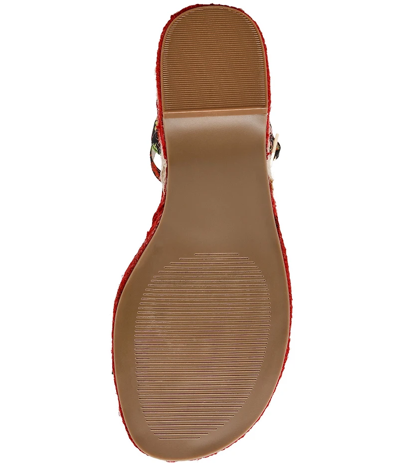 Betsey Johnson Bobbie Fruit Print Espadrille Wedge Sandals