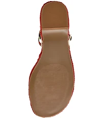 Betsey Johnson Bobbie Fruit Print Espadrille Wedge Sandals