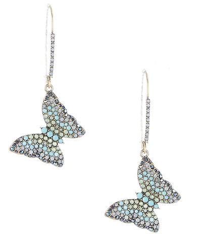Betsey Johnson Boho Butterfly Dangle Drop Earrings
