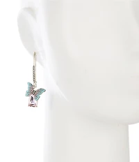 Betsey Johnson Boho Butterfly Gem Dangle Drop Earrings