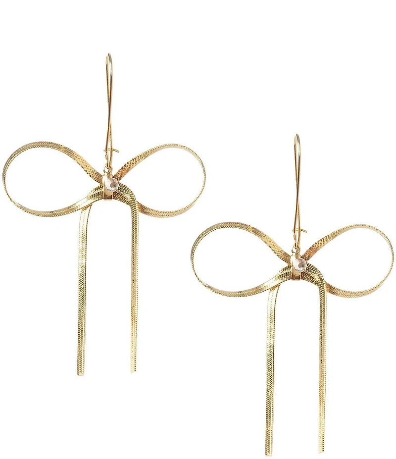 Betsey Johnson Bow Novelty Statement Earrings