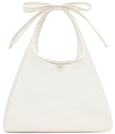 Betsey Johnson Bow Mini Pearl Mesh Tote Bag