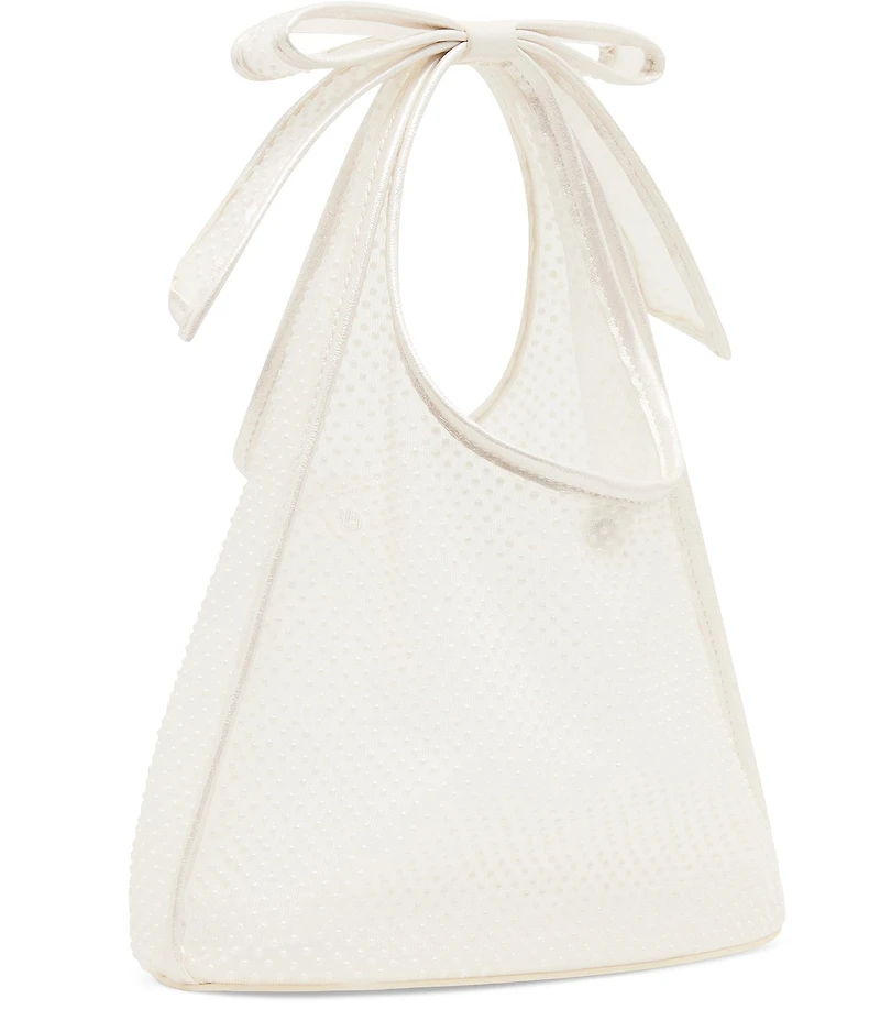 Betsey Johnson Bow Mini Pearl Mesh Tote Bag