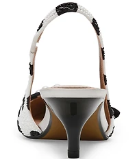 Betsey Johnson Bryanna Polka Dot Pearl Bow Slingback Pumps