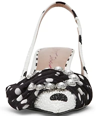 Betsey Johnson Bryanna Polka Dot Pearl Bow Slingback Pumps