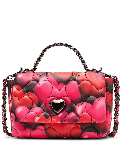 Betsey Johnson Bubble Hearts Locket Chain Novelty Crossbody Bag