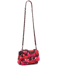 Betsey Johnson Bubble Hearts Locket Chain Novelty Crossbody Bag