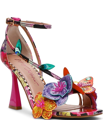 Betsey Johnson Camile Beaded Flower and Butterfly Ornament Dress Sandals