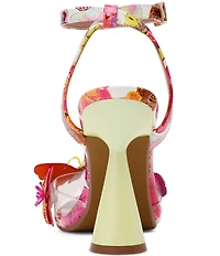 Betsey Johnson Chelsie Clear Beaded Flower and Butterfly Ornamented Dress Pumps