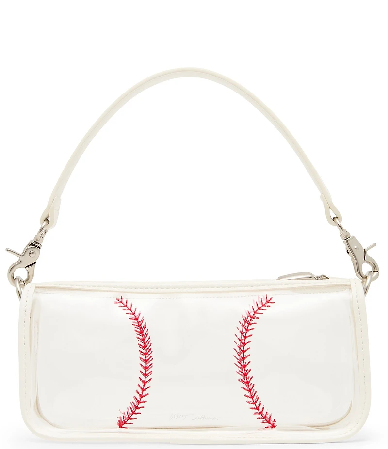 Betsey Johnson Clear Stadium Baseball Shoulder Bag
