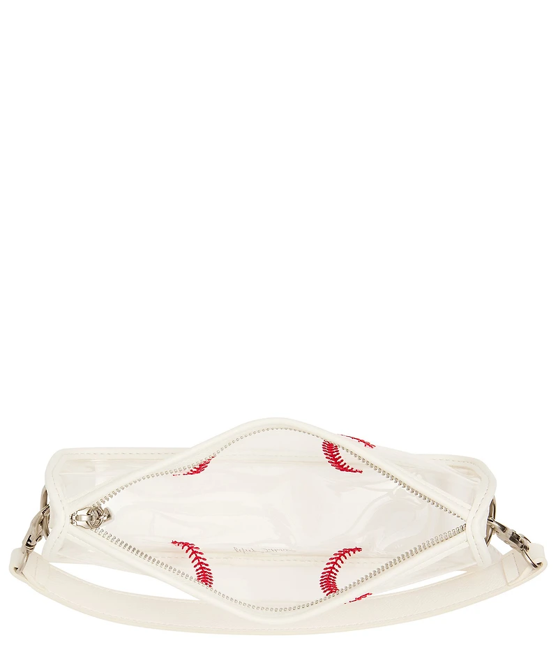 Betsey Johnson Clear Stadium Baseball Shoulder Bag