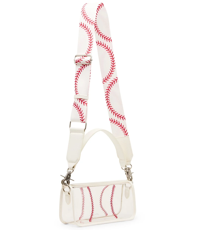 Betsey Johnson Clear Stadium Baseball Shoulder Bag
