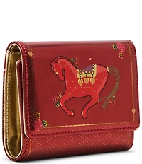 Betsey Johnson Lunar NY Year of the Horse Novelty Metallic Wallet