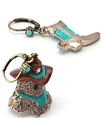 Betsey Johnson Cowboy Ghost & Boot Mismatch Drop Earrings