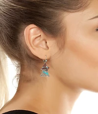 Betsey Johnson Cowboy Ghost & Boot Mismatch Drop Earrings