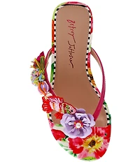 Betsey Johnson Doloris Beaded Fish Embellished Thong Sandals