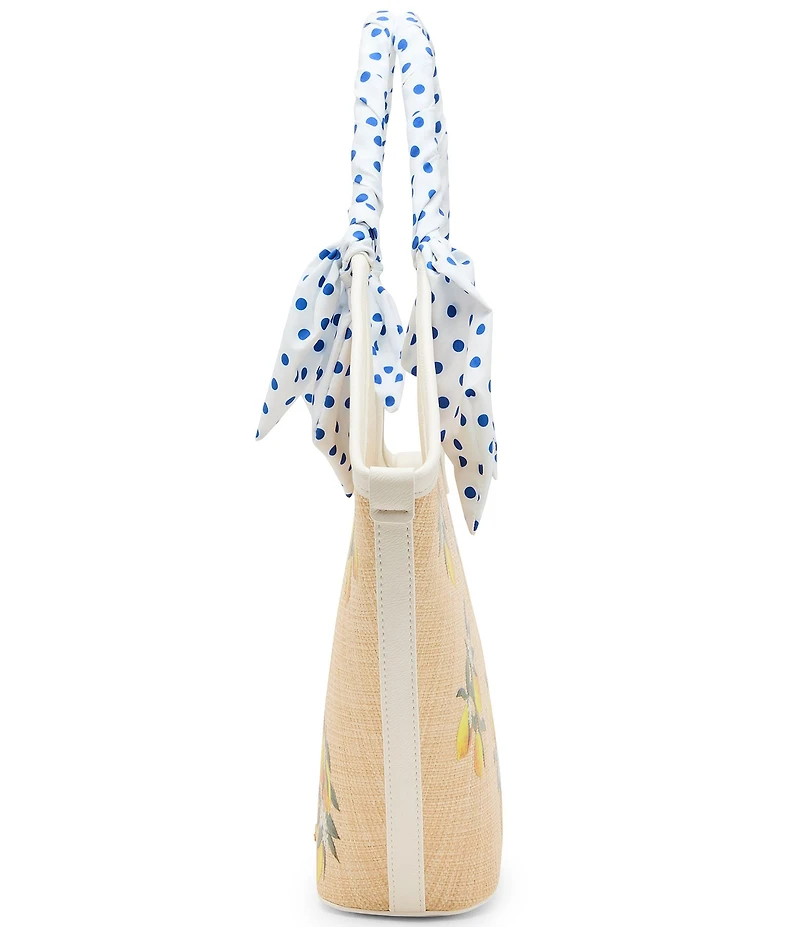 Betsey Johnson Don't Be Tarty Lemon Straw Tote