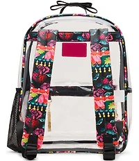 Betsey Johnson Floral Border Clear Backpack