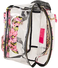 Betsey Johnson Floral Border Clear Backpack
