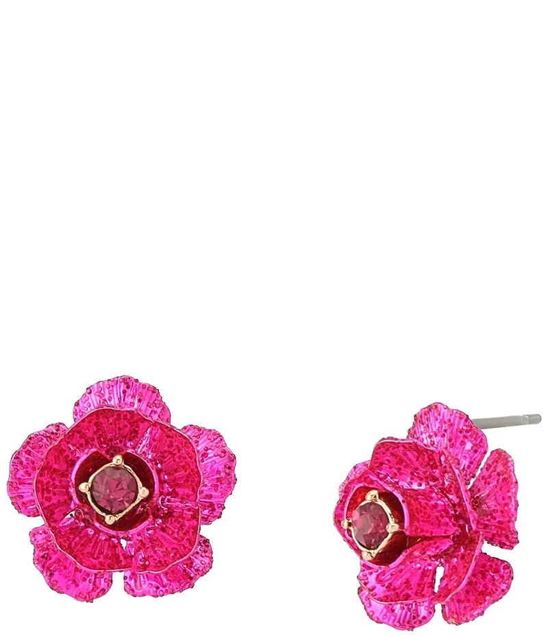 Betsey Johnson Flower Stud Earrings