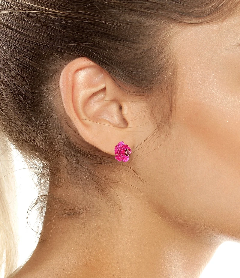 Betsey Johnson Flower Stud Earrings
