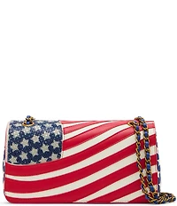 Betsey Johnson Freedom Flap Rhinestone Shoulder Bag