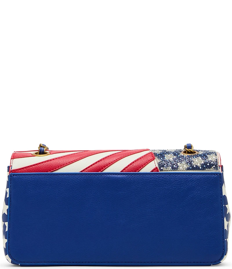 Betsey Johnson Freedom Flap Rhinestone Shoulder Bag