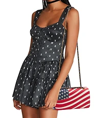 Betsey Johnson Freedom Flap Rhinestone Shoulder Bag