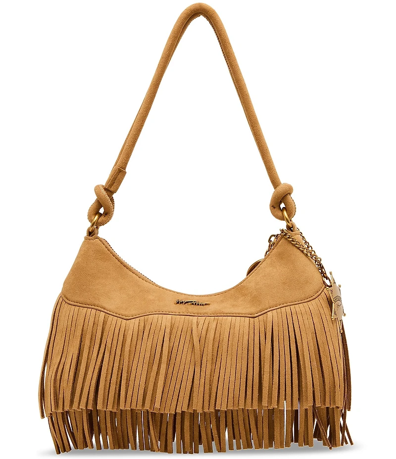 Betsey Johnson Fringe Benefits Studded Shoulder Bag