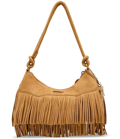 Betsey Johnson Fringe Benefits Studded Shoulder Bag