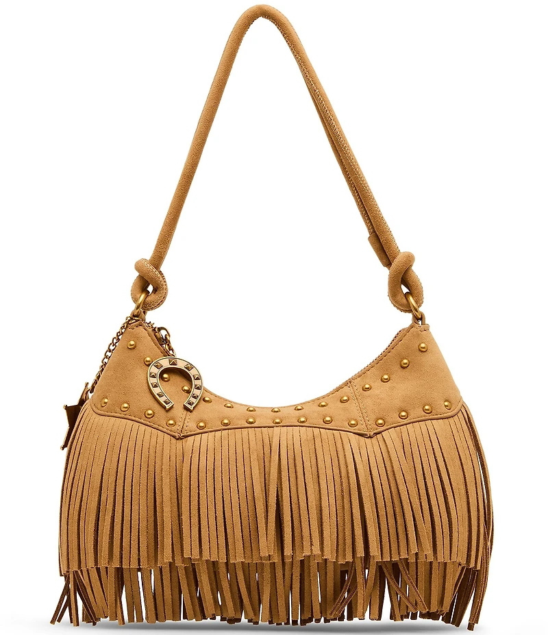Betsey Johnson Fringe Benefits Studded Shoulder Bag
